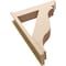 Ekena Millwork 8-in W x 34-in D x 46-in H Funston Slat Rough Cedar Woodgrain TimberThane Outlooker, Primed Tan OUTUR080X34X46FST24RCPR - alternate 5